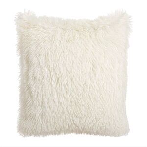 Cream Fuzzy Pillow Cover